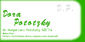 dora pototzky business card